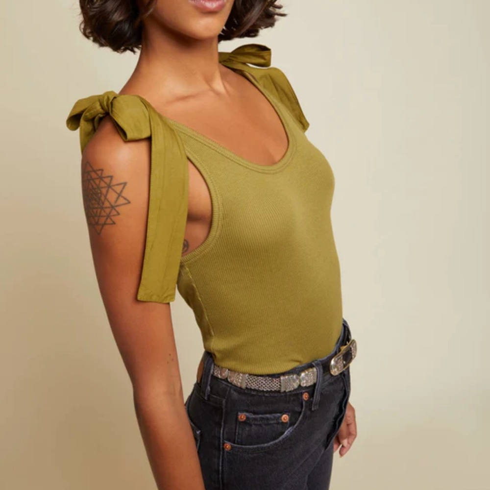 Nation LTD tie shoulder top.